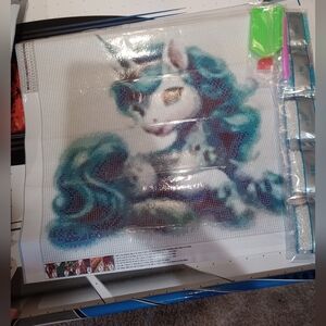 #4 Blue Unicorn Diamond Art